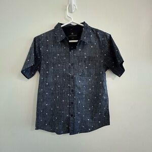 Black Short Sleeve Button Down Shirt